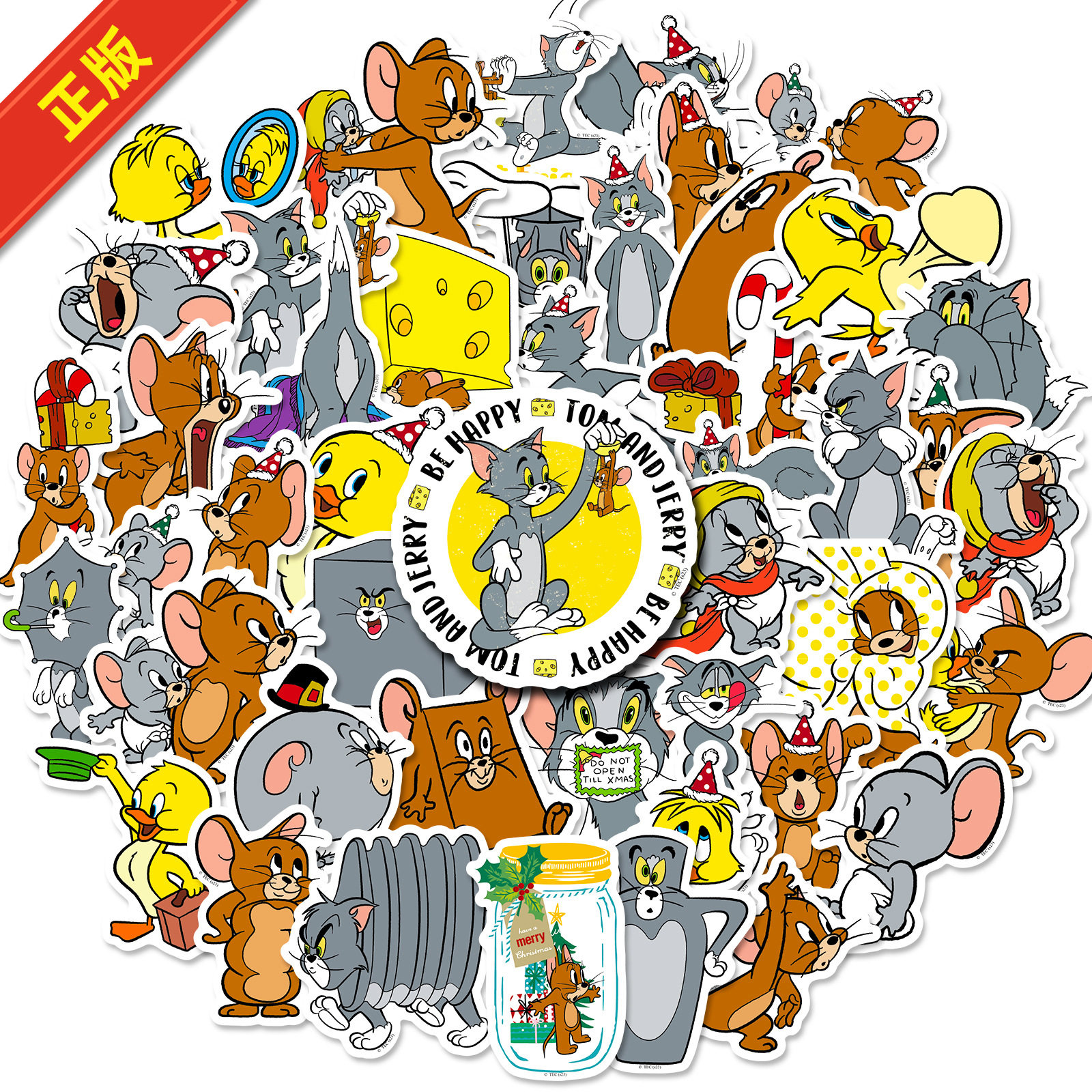 50枚动画游戏q版猫和老鼠tom and jerry涂鸦贴纸笔记本电脑吉他滑板