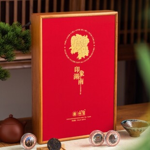 印象湖南湖湘文化旅游伴手礼企业茶礼安化黑茶渠江薄片-支持定制-