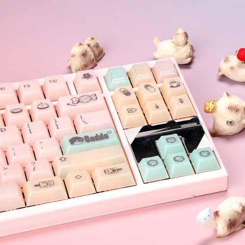 喵兜雾透 恩溶代工原创热升华五面热升华键帽keybyelab适配十字轴