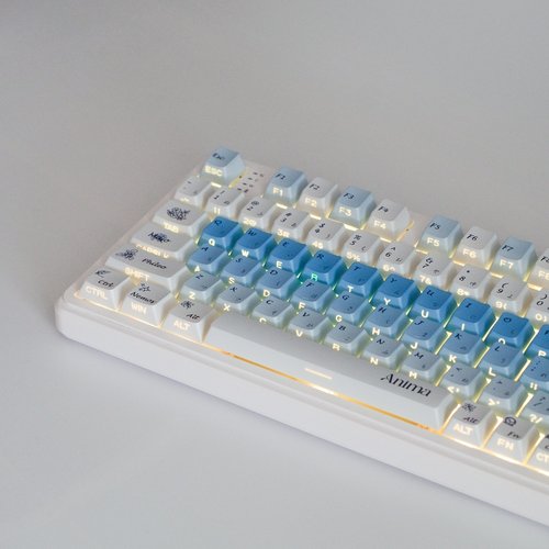 蓝情侧透异世界情绪主题键帽