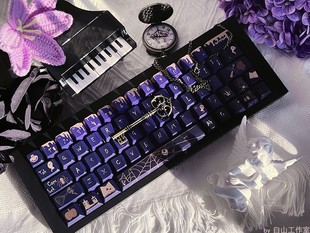 魔女盛宴万圣节主题键帽PBT热升华按键机械键盘用个性原厂高全套