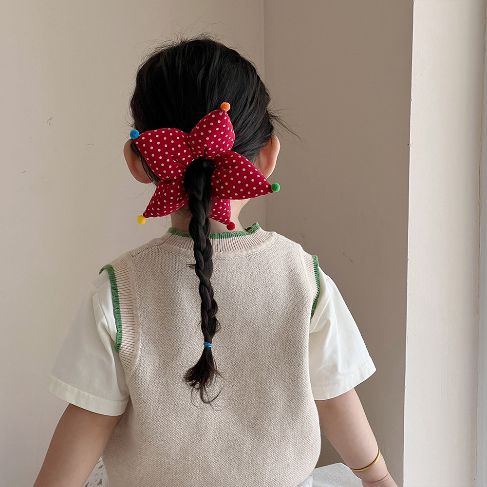 儿童大红色波点发圈女童大肠圈小女孩扎丸子头发绳女宝宝发饰头绳,童装/婴儿装/亲子装,发饰,淘宝优惠券,粉丝福利购,淘宝优惠卷