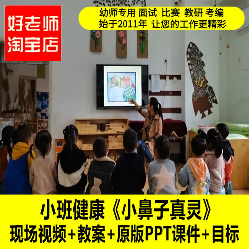 幼儿园小班健康《小鼻子真灵》优质公开课教师面试课件PPT教案