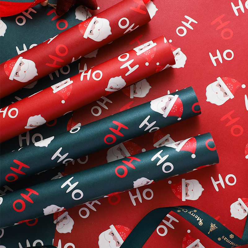 Christmas wrapping paper, gift bouquet packaging materials
