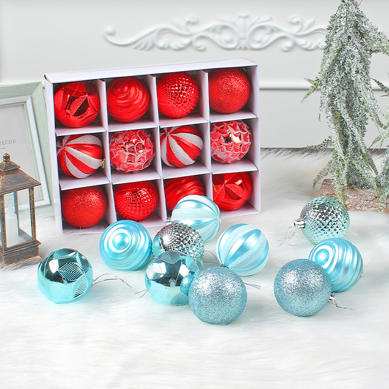 Christmas tree colored ball pendant, painted electroplated
