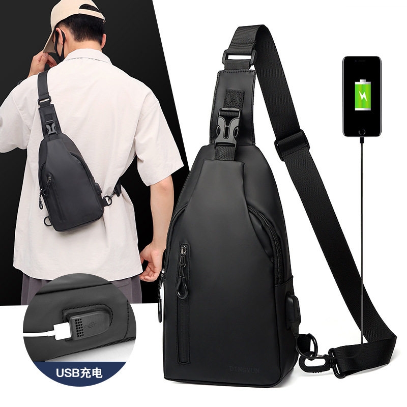 New Outdoor Men's Chest Bag Fashion Crossbody Bag单肩斜挎包
