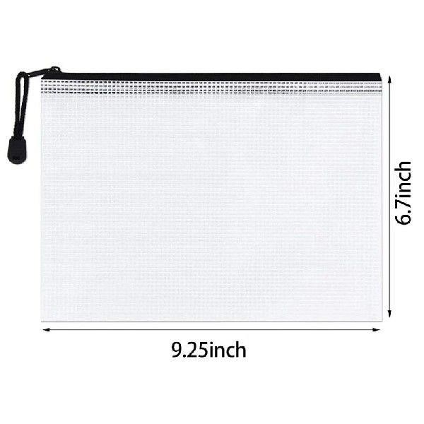 18 Pack A5 Mesh Zipp Pouch,Zipp File Bags, Board Games