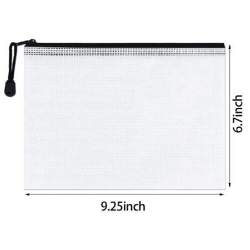 18 Pack A5 Mesh Zipp Pouch,Zipp File Bags, Board Games