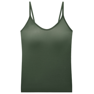 纯棉带胸垫吊带背心bra一体式白色内外穿打底免穿内衣女文胸罩夏