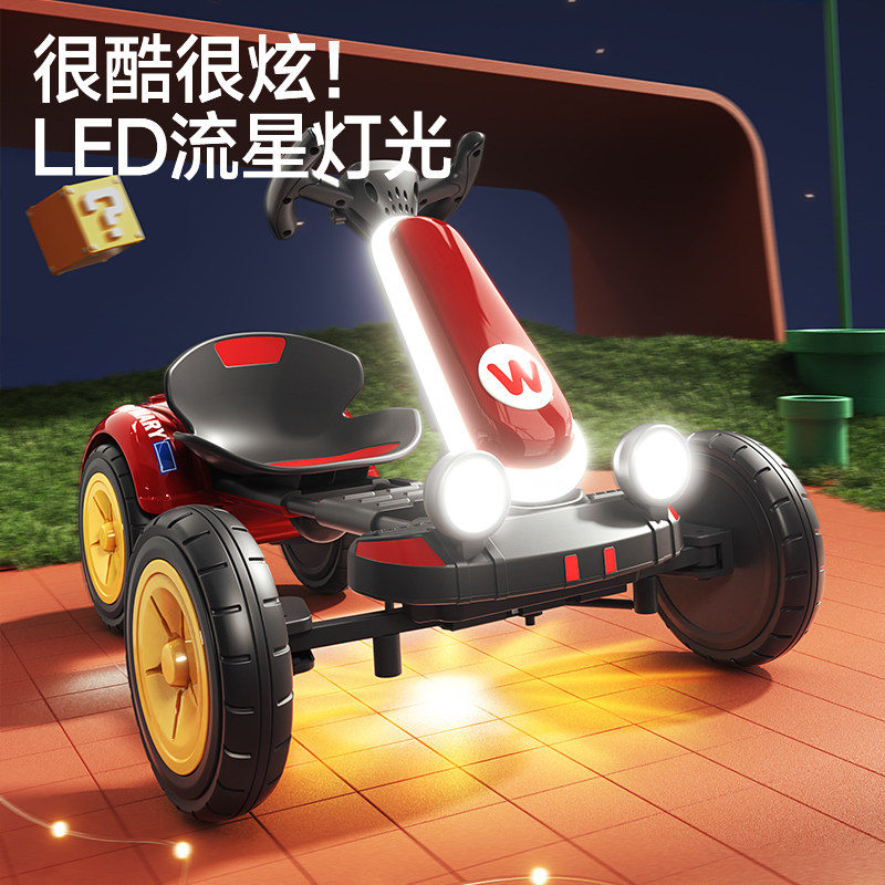 儿童卡丁车电动四轮车可坐人充电