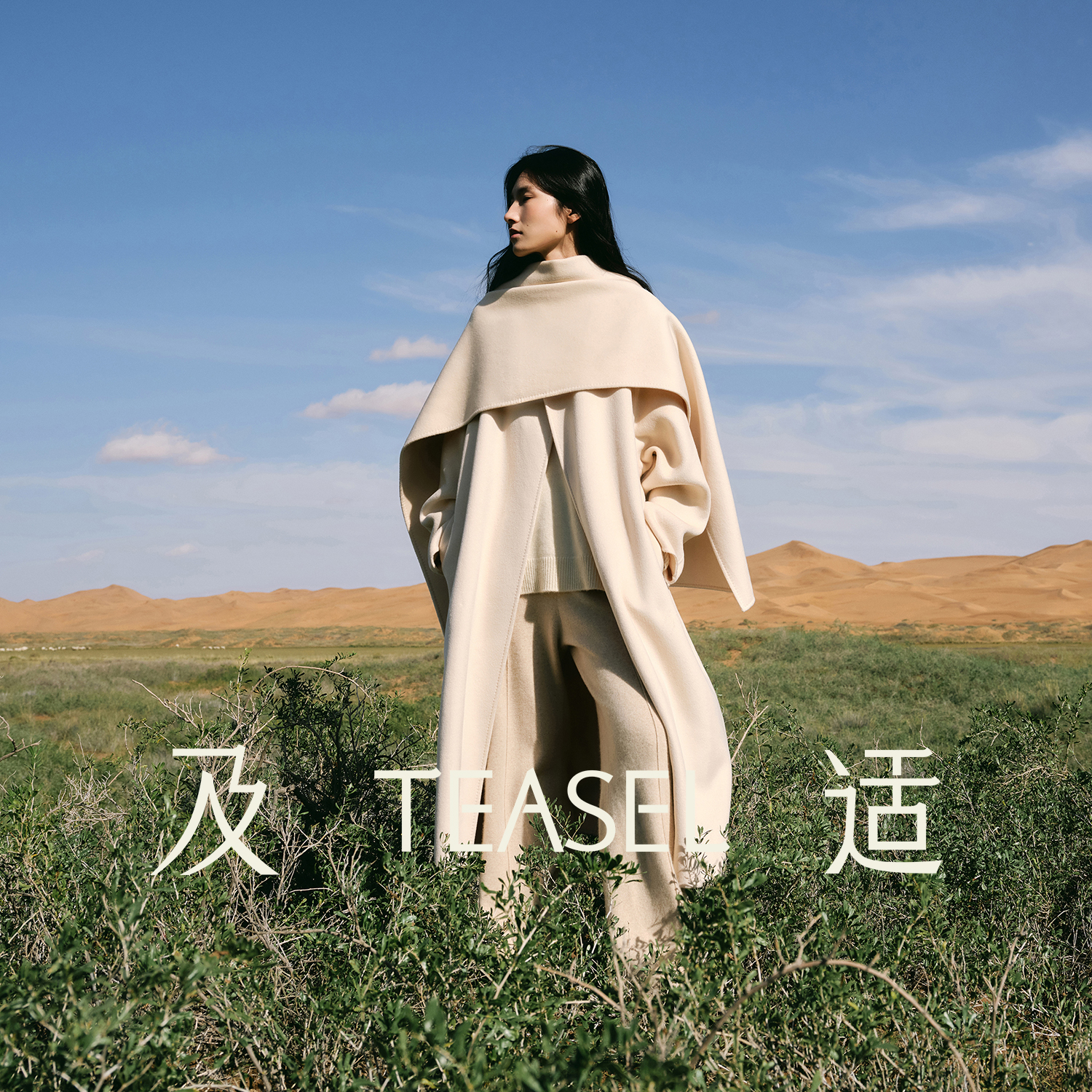 14.5微米可拆卸披肩纯羊绒大衣