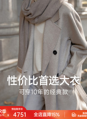 TEASEL「INFINITY ALXA」终身包洗护 14.5微米101801纯羊绒大衣