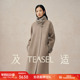 TEASEL「暖意进阶」女主角水貂毛领保暖长款 系带收腰双面羊绒大衣
