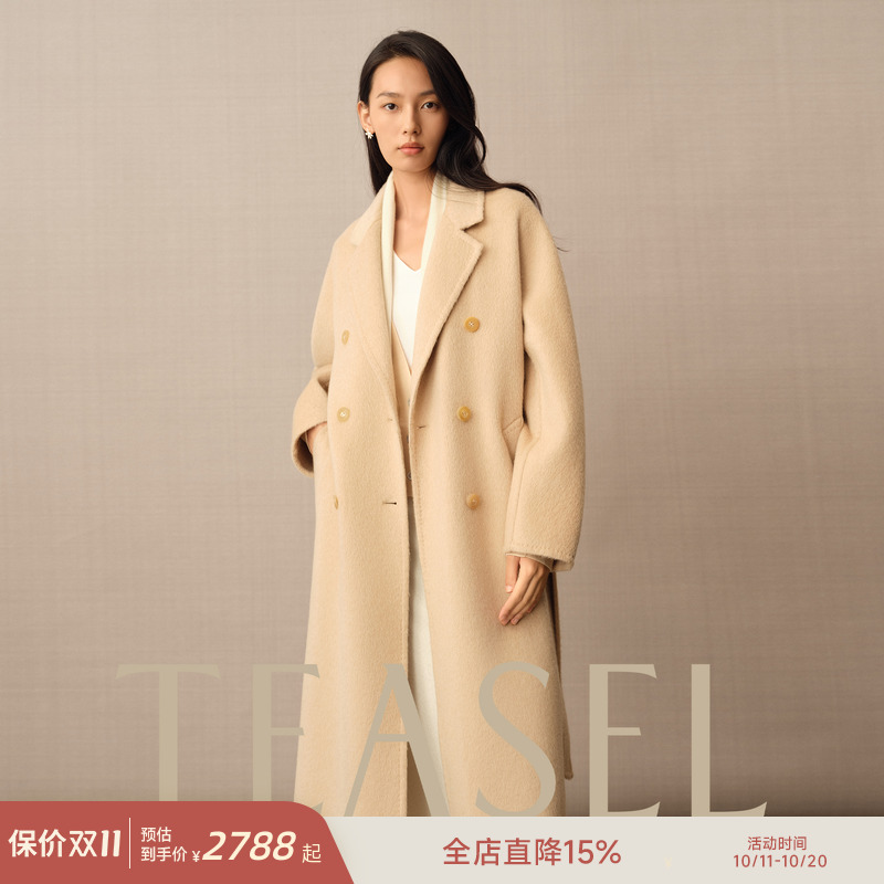 小骆驼绒高克重101801大衣外套