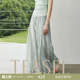 TEASEL「步步生花」轻量微透呼吸感高密网纱垂感立裁花瓣阔腿长裤