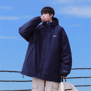 棉衣羽绒服男冬季加棉加厚棉袄青少年学生潮牌大码冲锋衣棉服男潮