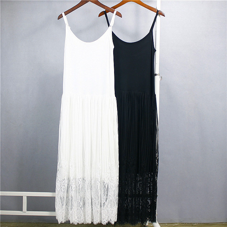 Dovetail Lace Dress Long sleeve Self cultivation Backing skirt Large camisole vest Skirt Internal lap Petticoat Autumnin the Women's clothing/Boutique , Dress  category - from Buy2taobao.com to provide professional Taobao agent buy service