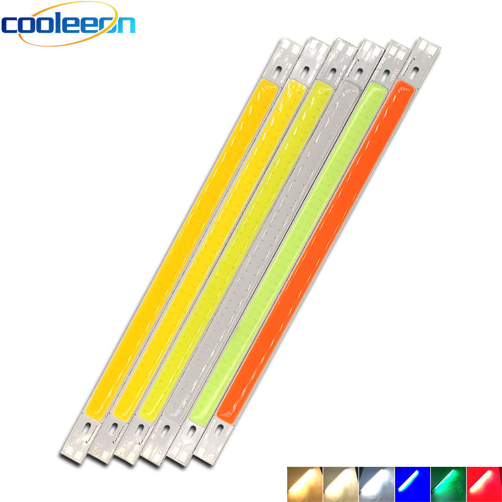 200*10mm 12V车灯光源红绿蓝白10W高亮COB灯条LED日行灯台灯DIY