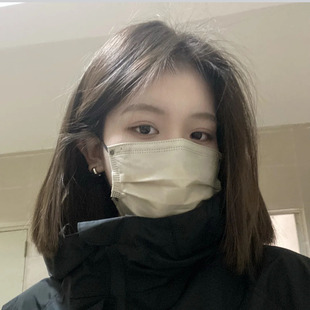 2023年新款 时尚 版 网红 莫兰迪色口罩女高颜值显白一次性三层男潮款