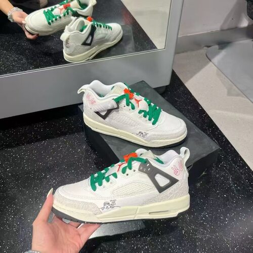 耐克Jordan Spizike Low女白绿低帮复古休闲运动休闲鞋HQ1670-183