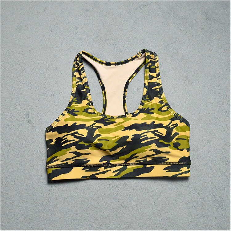 女子健身瑜伽文胸含胸垫跑步背心