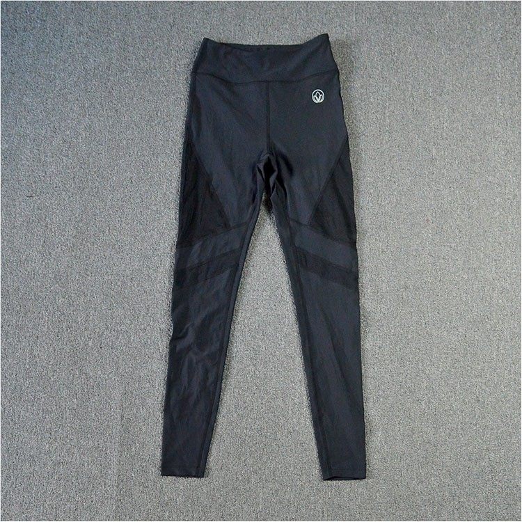 女子瑜伽长裤 弹力紧身裤 速干杂款样版健身裤小码黑色