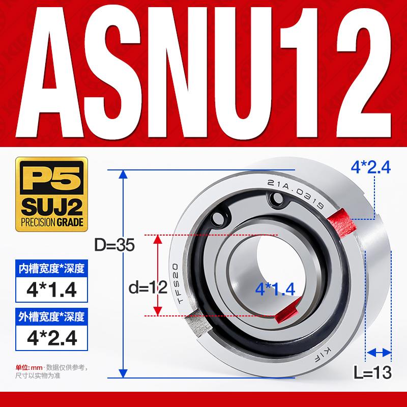 新款进口单向轴承转动离合器ASNU12NFS15TFS17 20 25 30 4包邮