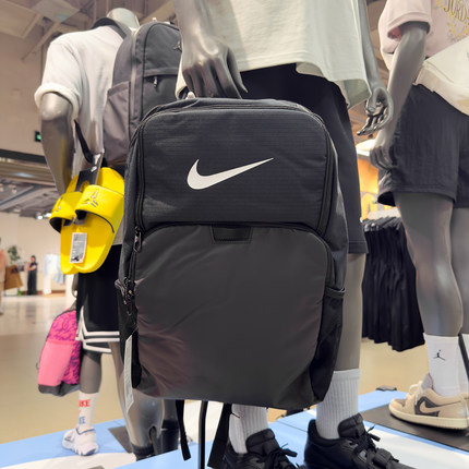 Nike耐克黑色双肩包大容量分区电脑包学生背包男书包BA5959-010