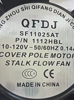 全新QFDJ 220V风机 SF11025AT P/N 1112 2112HSL HBL轴流散热风扇