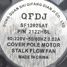 全新QFDJ SF12025AT P/N 2122HSL/BL 12厘米 220V 机柜散热风扇