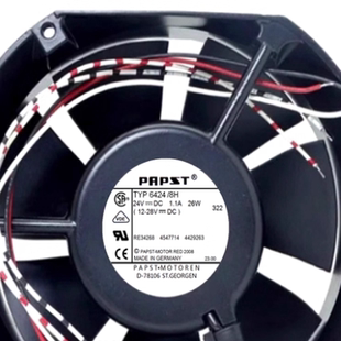6424 17251 PAPST德国 5线高端散热风扇 26W TYP 1.1A 原装 24V