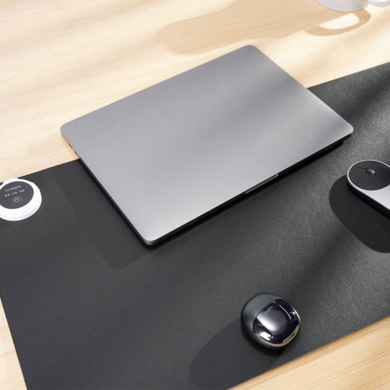 加热鼠标垫大号纯色学生防水桌面发热超大暖手桌垫电热办公室保暖