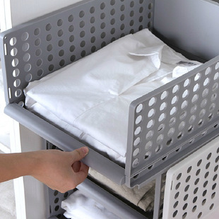 家用厨房可叠加收纳筐客厅浴室收纳篮塑料儿童玩具衣物收纳置物筐