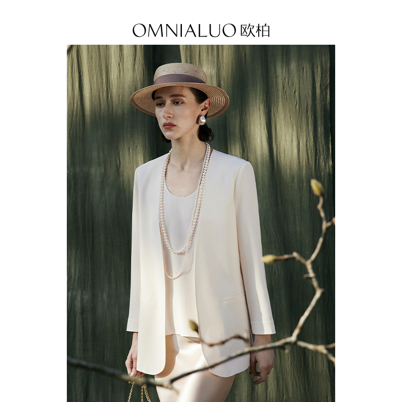 【柳哥来了】欧柏进口三醋酸小西装外套轻奢百搭气质职业西服