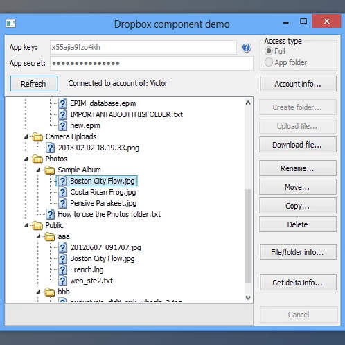 D7-D11 Alexandria AstonSoft Dropbox Delphi Component v2.9.2