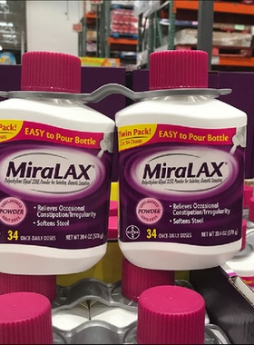 现货发27.06/美国MiraLAX软化大便儿童婴儿成人便*秘冲剂578g大瓶