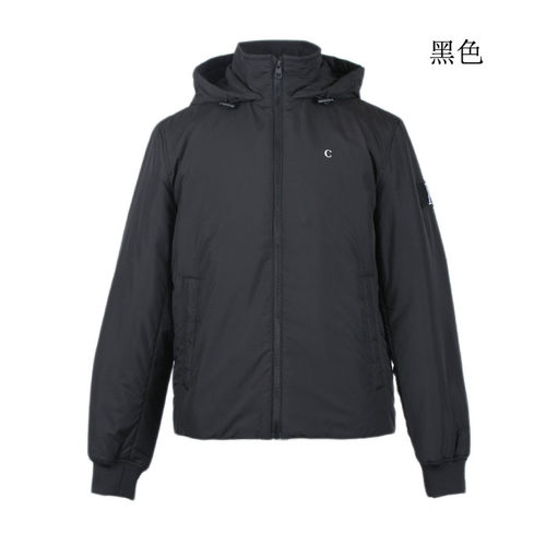 美国轻奢C 新款时尚男士棉衣棉服 连帽冬装大码男装纯色外穿休闲