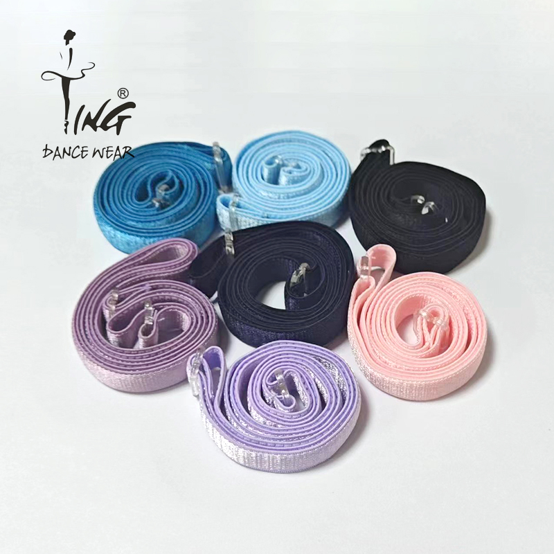 TING陈婷 英皇芭蕾连体体操服考级腰带浅蓝浅粉黑色缎面艺考腰带