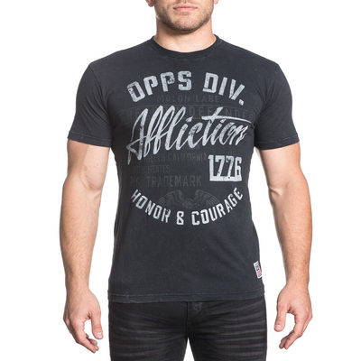 affliction水洗做旧短袖T恤男