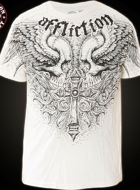 Affliction美国本土潮牌 男款电力之旅印花短袖T恤