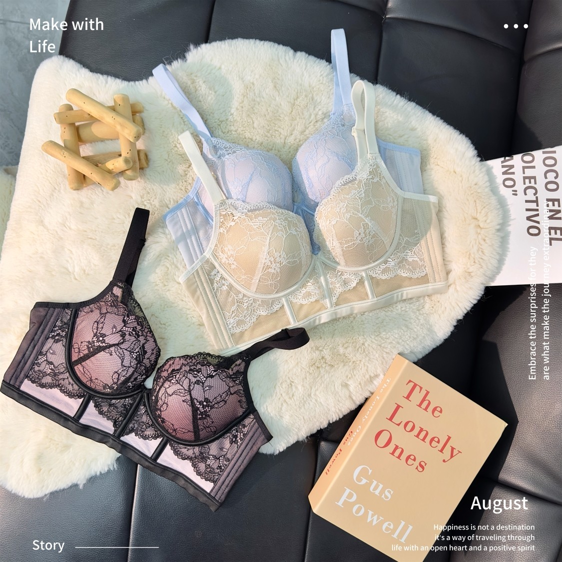 【大潘专享】中厚杯平胸小胸福音内衣女收副乳上托性感百搭文胸罩