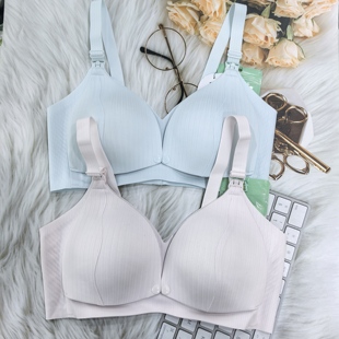 十月独宠孕妇山茶花A类聚拢无钢圈哺乳文胸上开前开喂奶产妇内衣