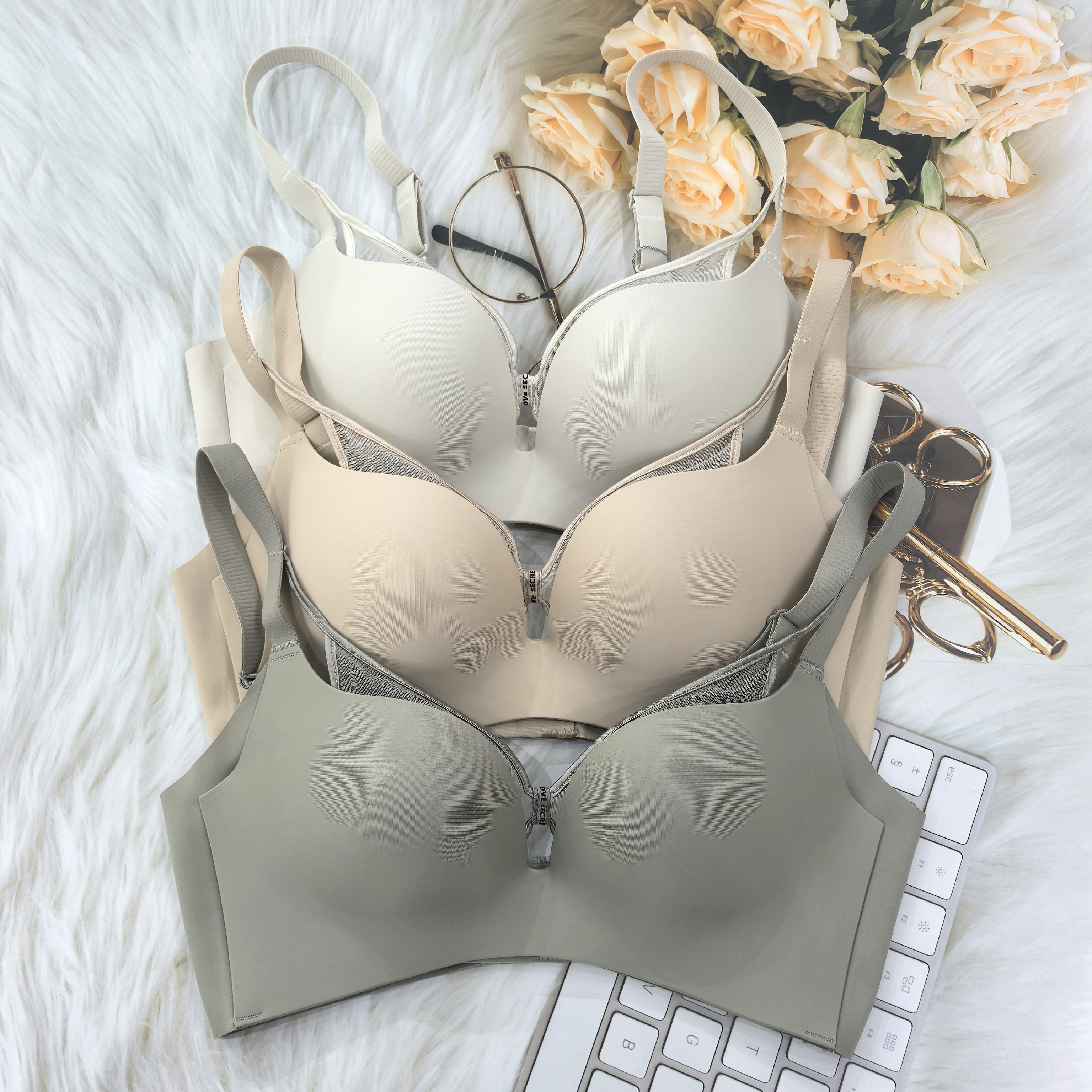 简约净面无痕内衣女小胸聚拢显大无钢圈收副乳防下垂文胸罩2601