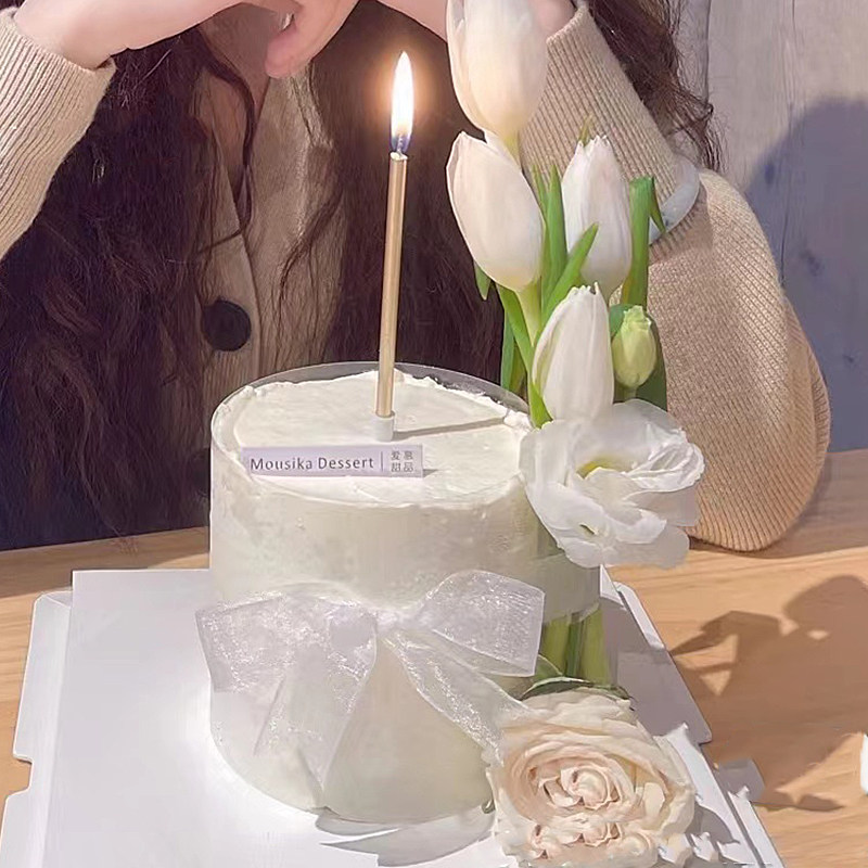 网红郁金香仿真花蛋糕装饰图片