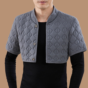 加大180斤200男士 加绒加厚马甲宽松保暖背心 睡觉护肩颈椎坎肩冬季