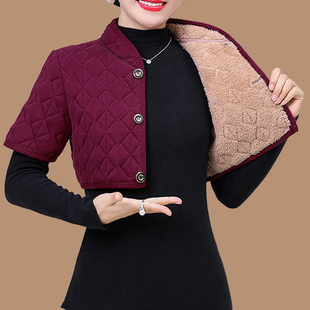 男女加大180斤200女士睡觉专用护肩颈椎坎肩冬季 加绒马甲保暖背心