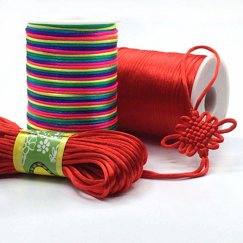中国结线材5号编织线红绳DIY手工金刚结手链项链线绳饰品配件挂绳