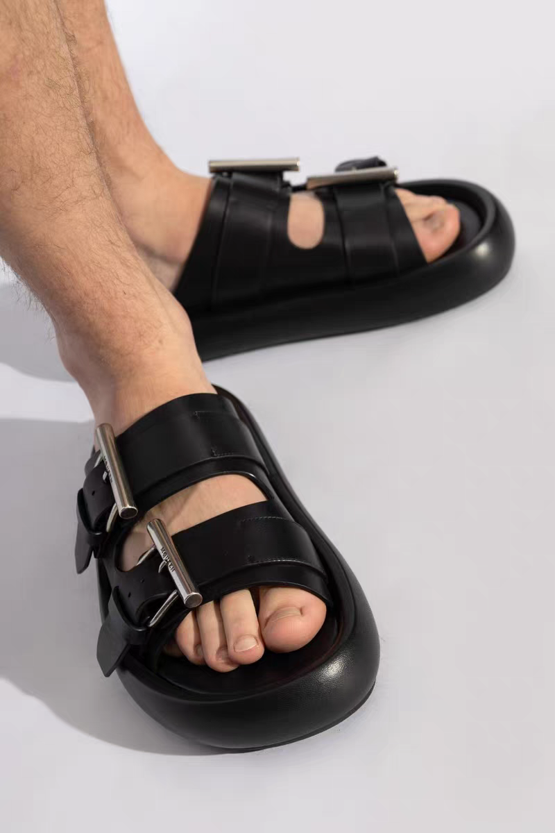 男鞋2025新款夏季新款外穿懒人鞋露趾真皮平底休闲沙滩凉拖