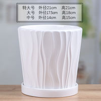 Special offer on large and extra-large ceramic flowerpots with trays, black and white indoor pothos and green plants for home use thumbnail 6