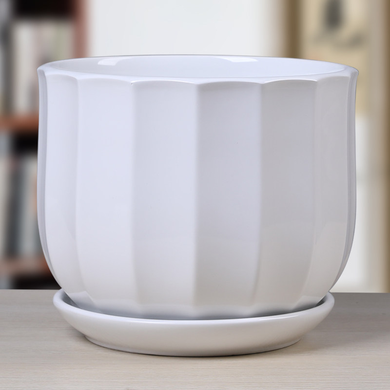 大号花盆陶瓷带托盘创意七彩镀北欧风格简约绿萝多肉室内家用阳台,鲜花速递/花卉仿真/绿植园艺,花盆,淘宝优惠券,粉丝福利购,淘宝优惠卷